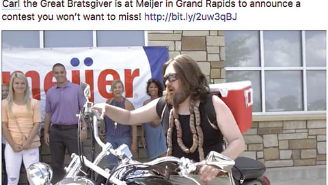 Meijer Johnsonville 'Carl the Great Bratsgiver' Facebook Update